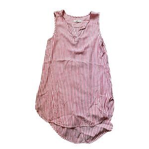 Beach lunch lounge pink and white striped tunic